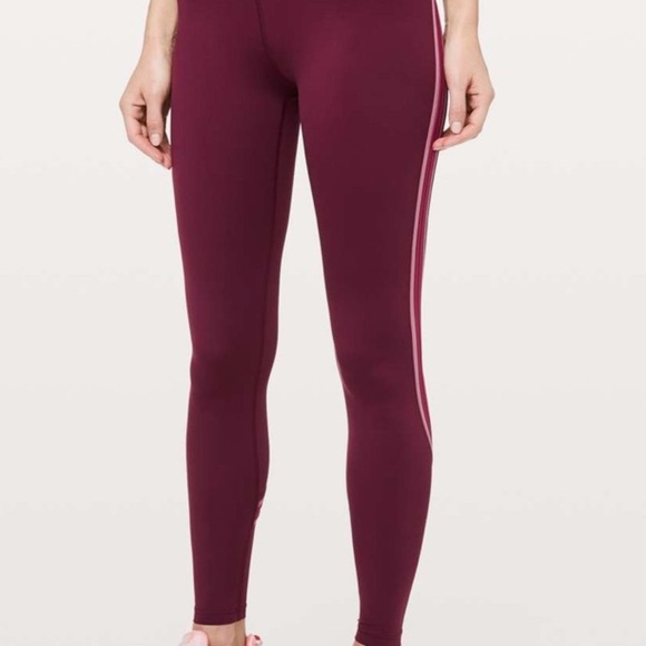 LULULEMON🦋💐athletica Maroon and Pink Leggings - Picture 6 of 13